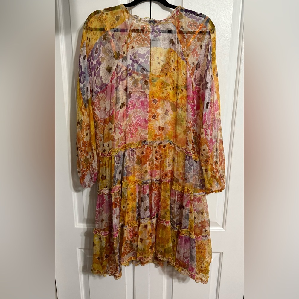 NWOT JOHNNY WAS
Renee Silk Chiffon Mini Dress Size S / Yellow Multi - Picture 6 of 6